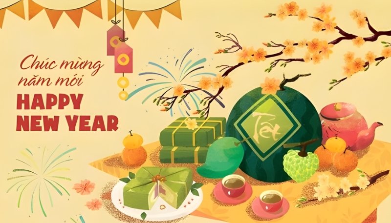 hình nền máy tính tết bính ngọ 2026 hài hòa