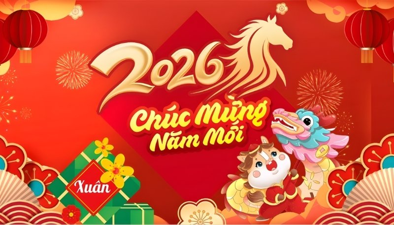 hình nền máy tính tết nguyên đán 2026 vàng ruộm