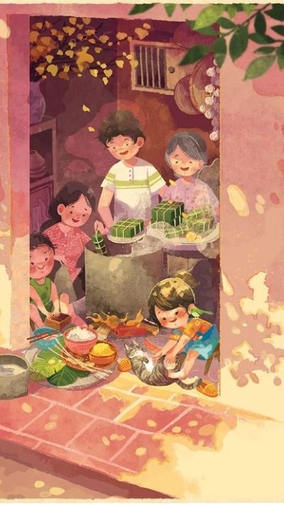 Hình nền Tết Nguyên Đán sum vầy gia đình