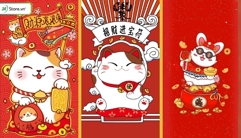 Hình nền mèo Thần Tài