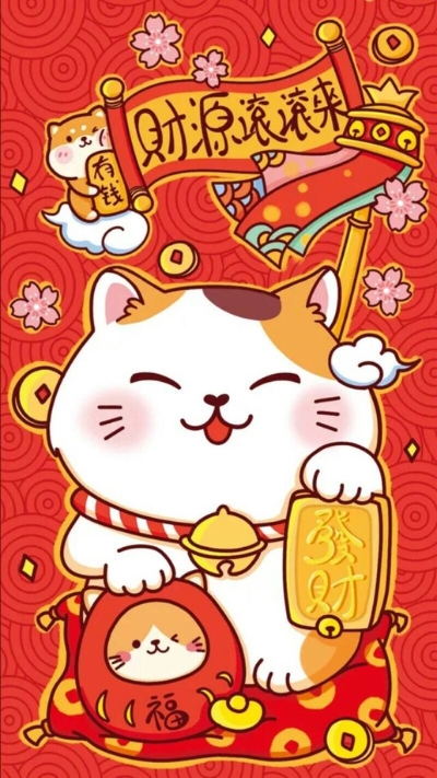 Hình nền mèo Thần Tài