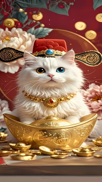 Hình nền mèo Thần Tài
