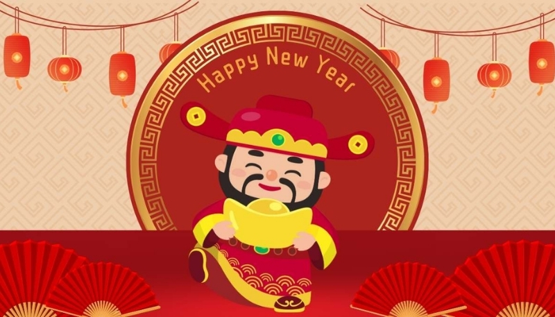 Hình nền Thần Tài tết