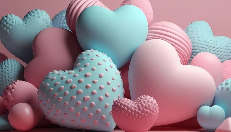 hình nền trái tim 3D