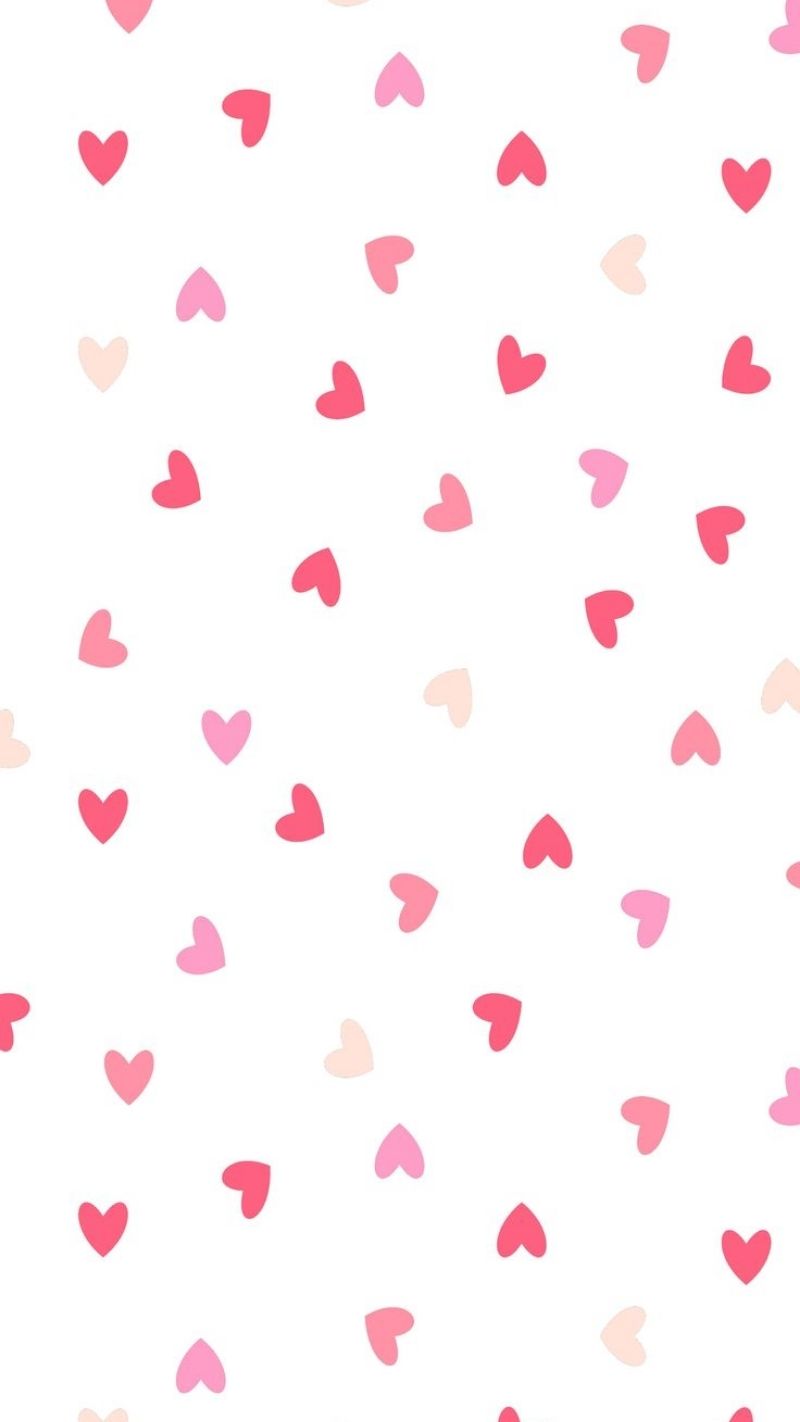 hình nền trái tim màu hồng cute