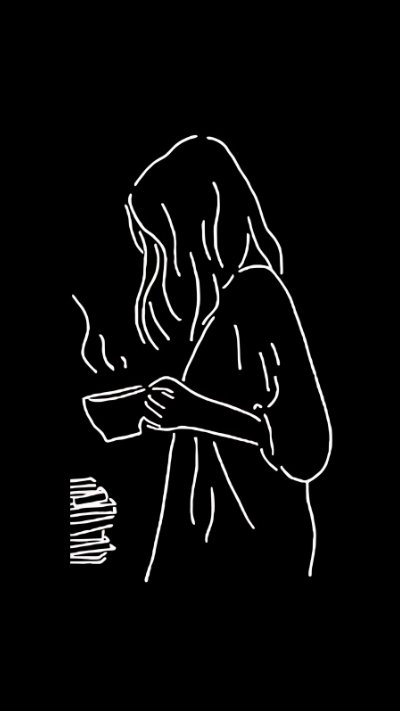 Hình nền trắng đen nữ
