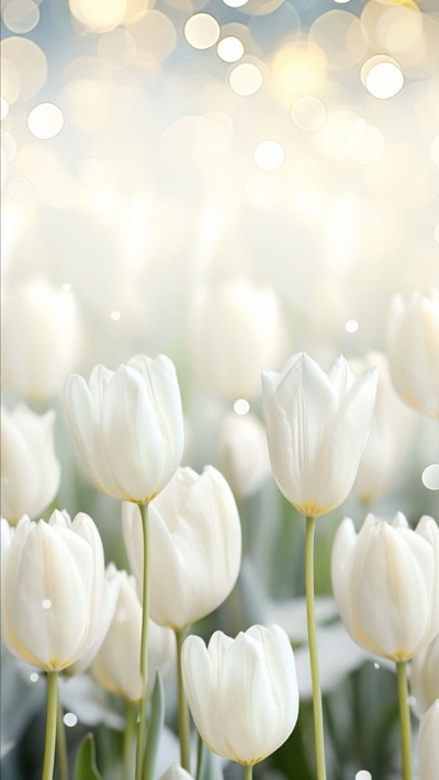 Hình nền trắng hoa tulip