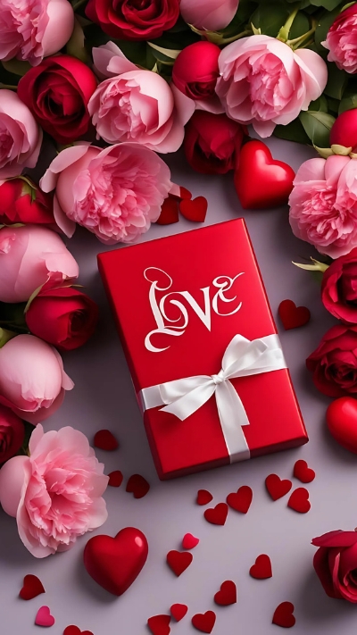 Hình nền Valentine hoa hồng