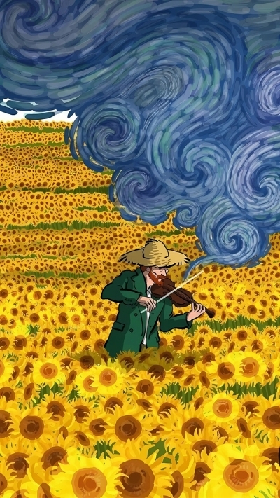 Background Van Gogh cho điện thoại cực sắc nét