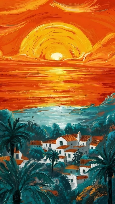 Background Van Gogh nghệ thuật cho smartphone