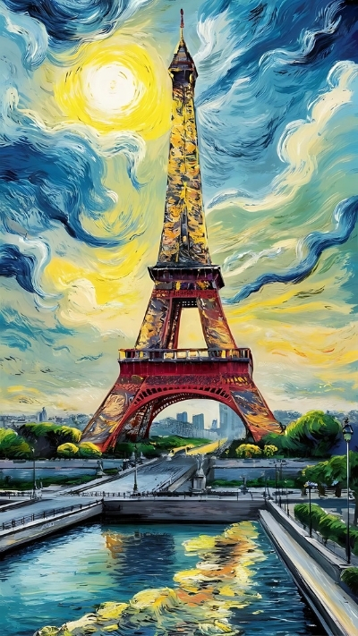 Hình nền Van Gogh đáng yêu cho máy di động