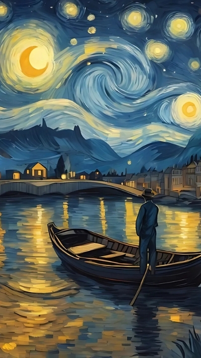 Wallpaper Van Gogh mộng mơ cho smartphone