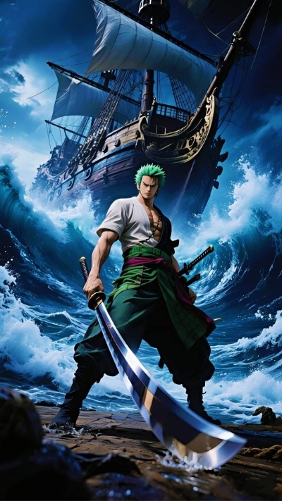 ảnh nền zoro chiến đấu bùng nổ