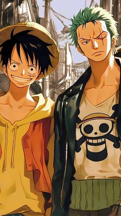 ảnh nền zoro và luffy thân thiết