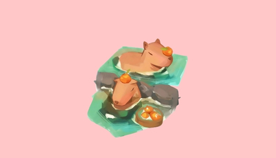 ảnh vẽ capybara 3d đánh đàn