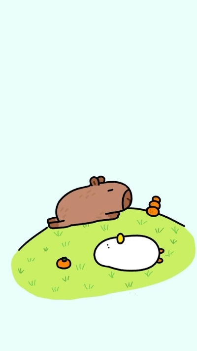 ảnh vẽ capybara chibi cute