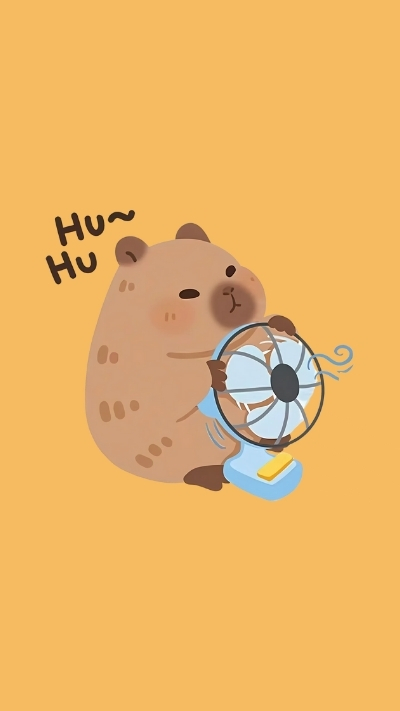 ảnh vẽ capybara chibi đội mũ