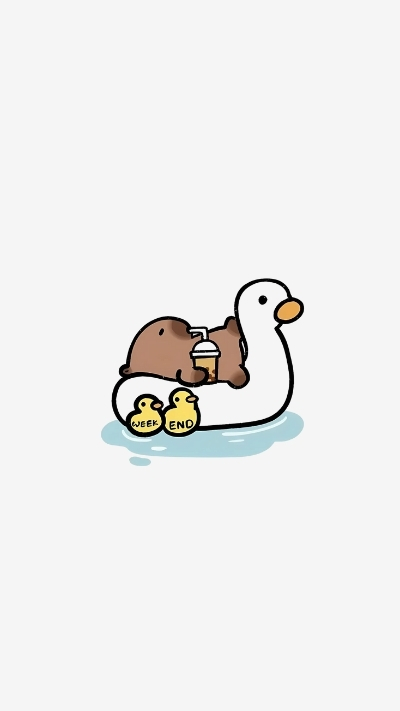 ảnh vẽ capybara chibi ngộ nghĩnh