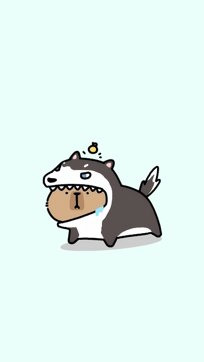 ảnh vẽ capybara chill ăn dưa hấu