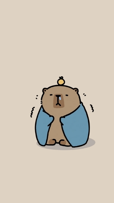 ảnh vẽ capybara chill thư giãn