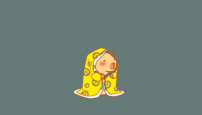 ảnh vẽ capybara cute đội mũ