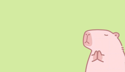 ảnh vẽ capybara màu hồng cá tính