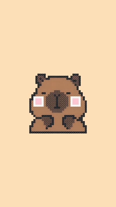 ảnh vẽ capybara ô vuông mặc áo