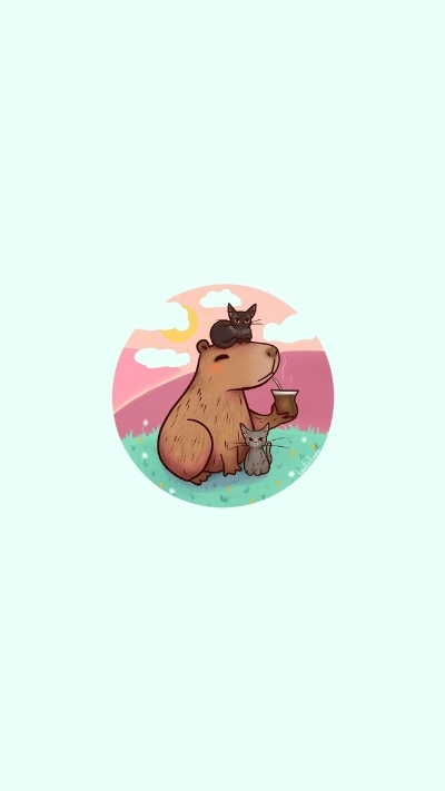 ảnh vẽ capybara vô tri hài hước nhất