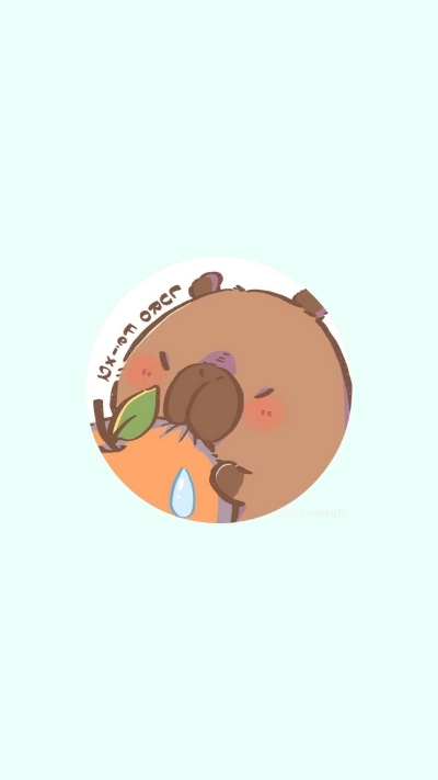 ảnh vẽ capybara vô tri không biểu cảm