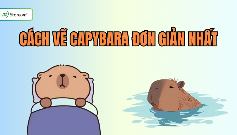 cách vẽ hình capybara đơn giản