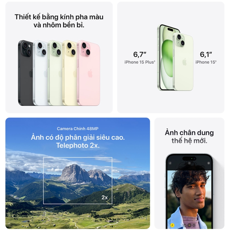  iPhone 15 Plus 128GB hệ thống camera