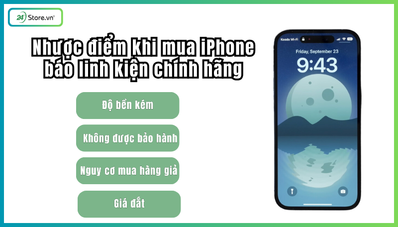 Cách kiểm tra iPhone báo linh kiện chính hãng chính xác