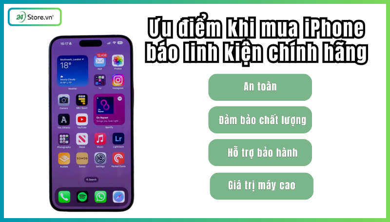 iPhone báo linh kiện chính hãng có nên mua không?