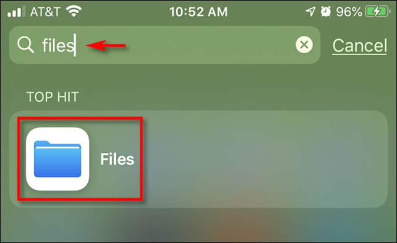Cách tìm ứng dụng Tệp trên iPhone