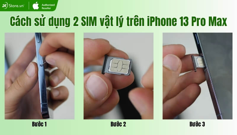 Cách sử dụng 2 SIM vật lý trên iPhone 13 Pro Max 