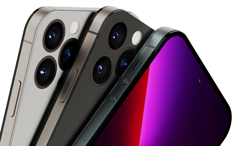 iPhone 14 Pro với cụm camera phẳng trên mặt lưng