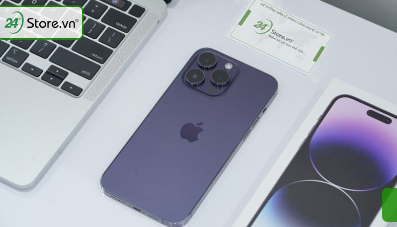 Hình ảnh thực tế của iPhone 14 Pro Max màu tím