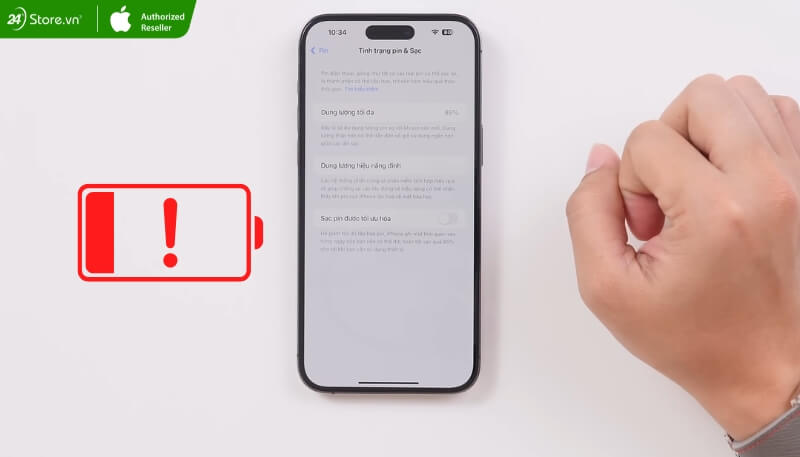 Tình trạng pin khiến iOS không tương thích