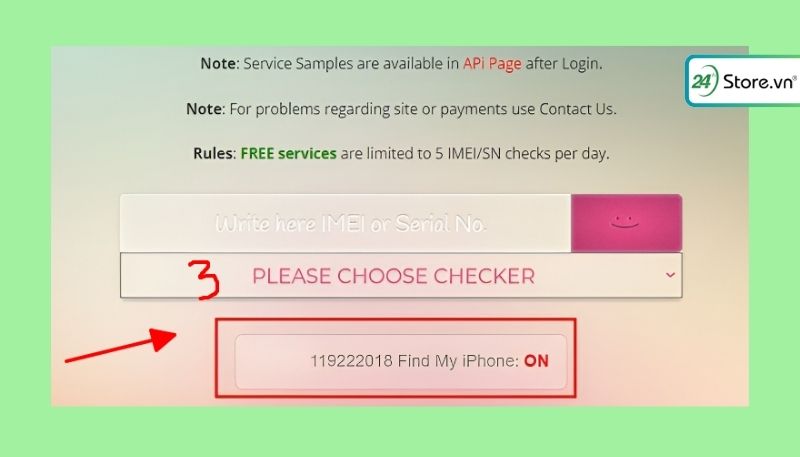 dùng web SICKW để kiểm tra iCloud