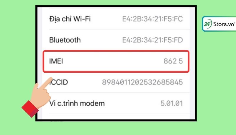 Xem IMEI của iPhone 2