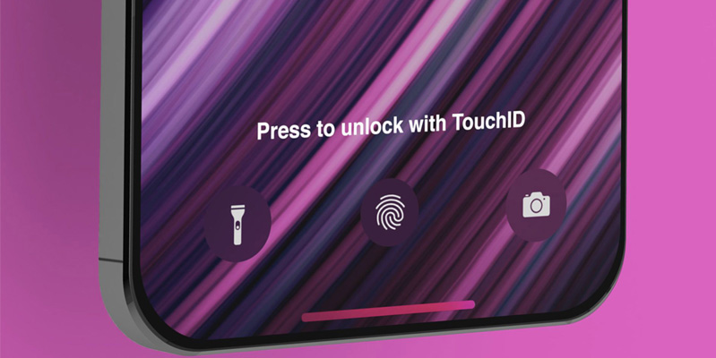 touch id trong man hinh iphone 13