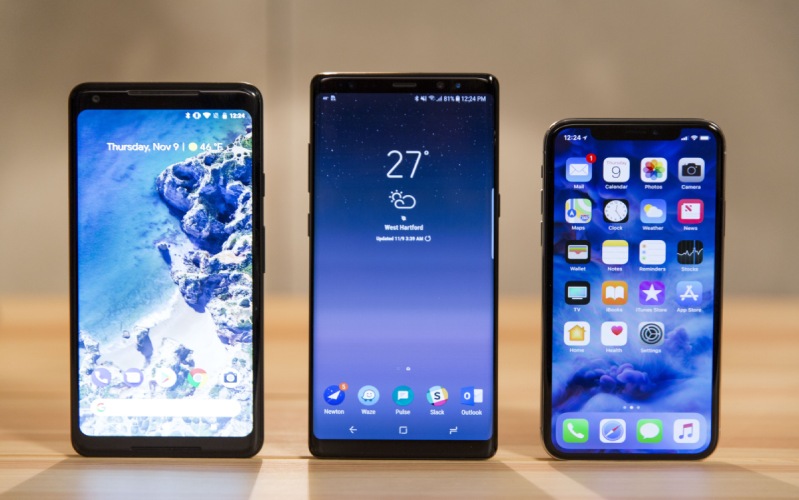 iphone x & iphone 8 3 So sánh giữa iPhone X và các dòng Android khác