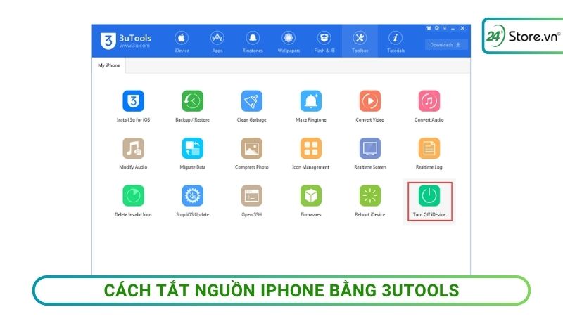 Cách tắt nguồn iPhone bằng 3uTools