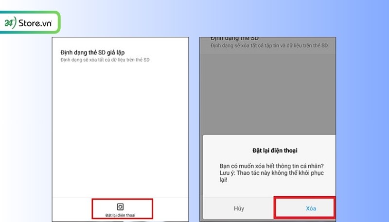 Cách khôi Phục Cài Đặt Gốc Xiaomi bằng phần mềm Cài đặt/Settings