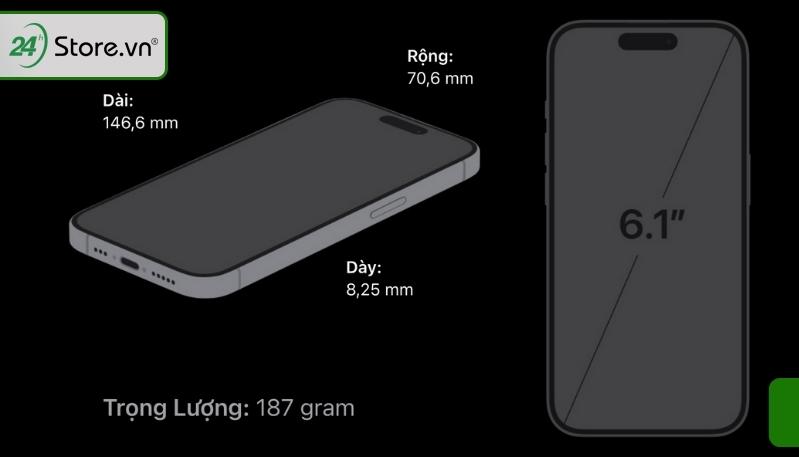 màn hình ip 15 pro bao nhiêu inch