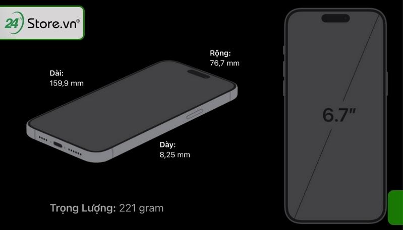màn hình iphone 15 pro max bao nhiêu inch
