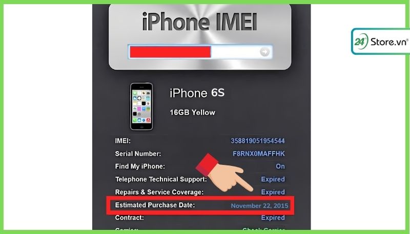 Kiểm tra ngày kích hoạt iPhone bằng imei  2