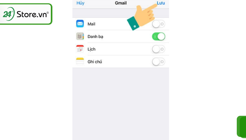 Lưu danh bạ vào tài khoản Gmail