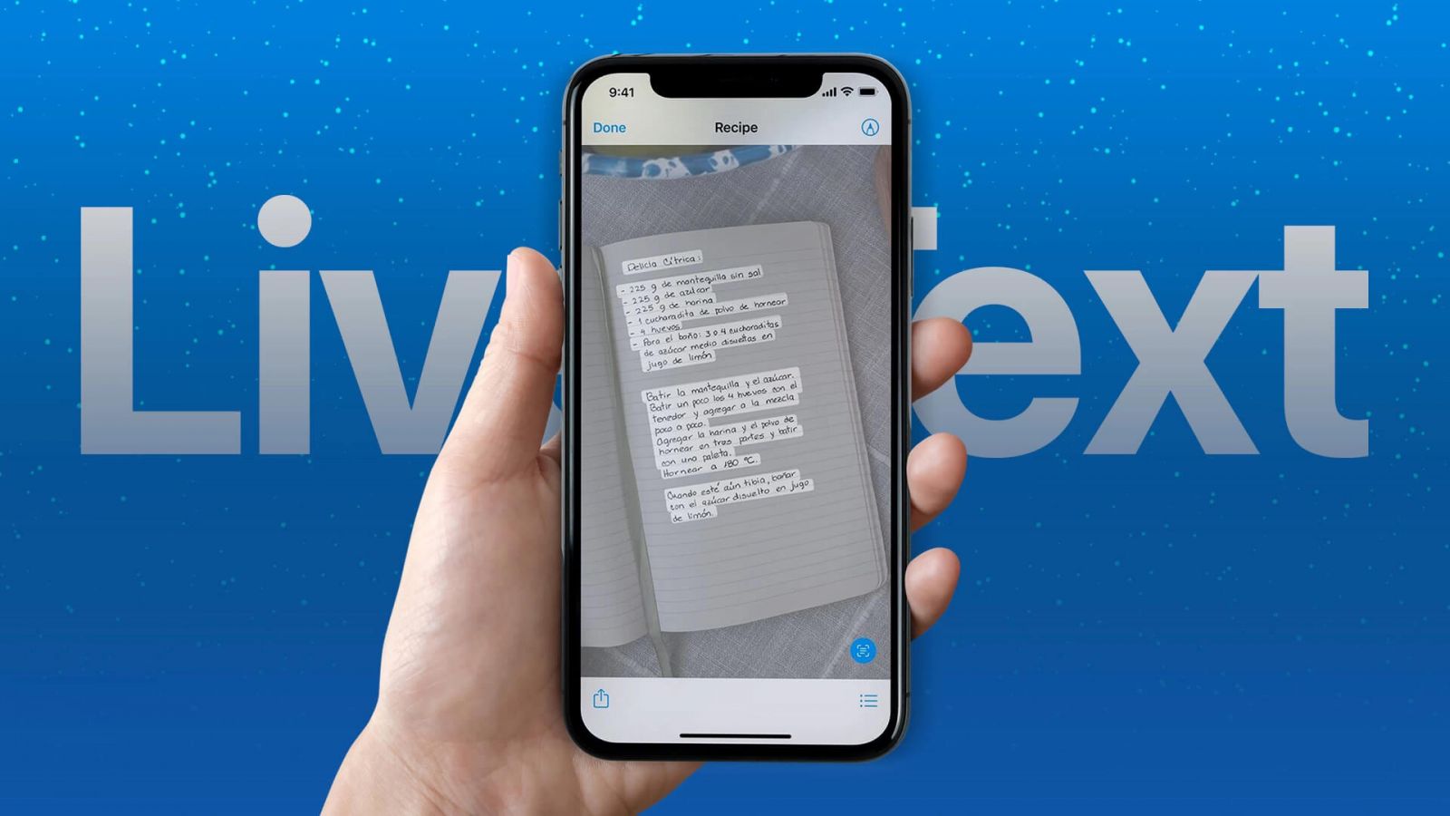 live text trên iphone