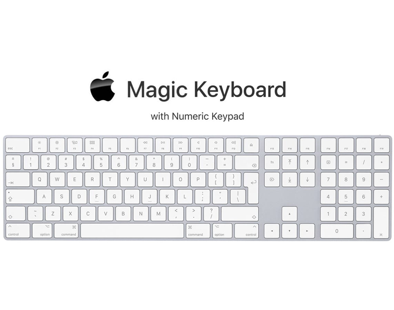 magic keyboard with numeric keypad hình 3 Thiết kế gọn nhẹ và ấn tượng của Magic Keyboard With Numeric Keypad